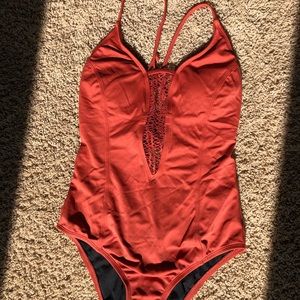 One piece strappy swimsuit